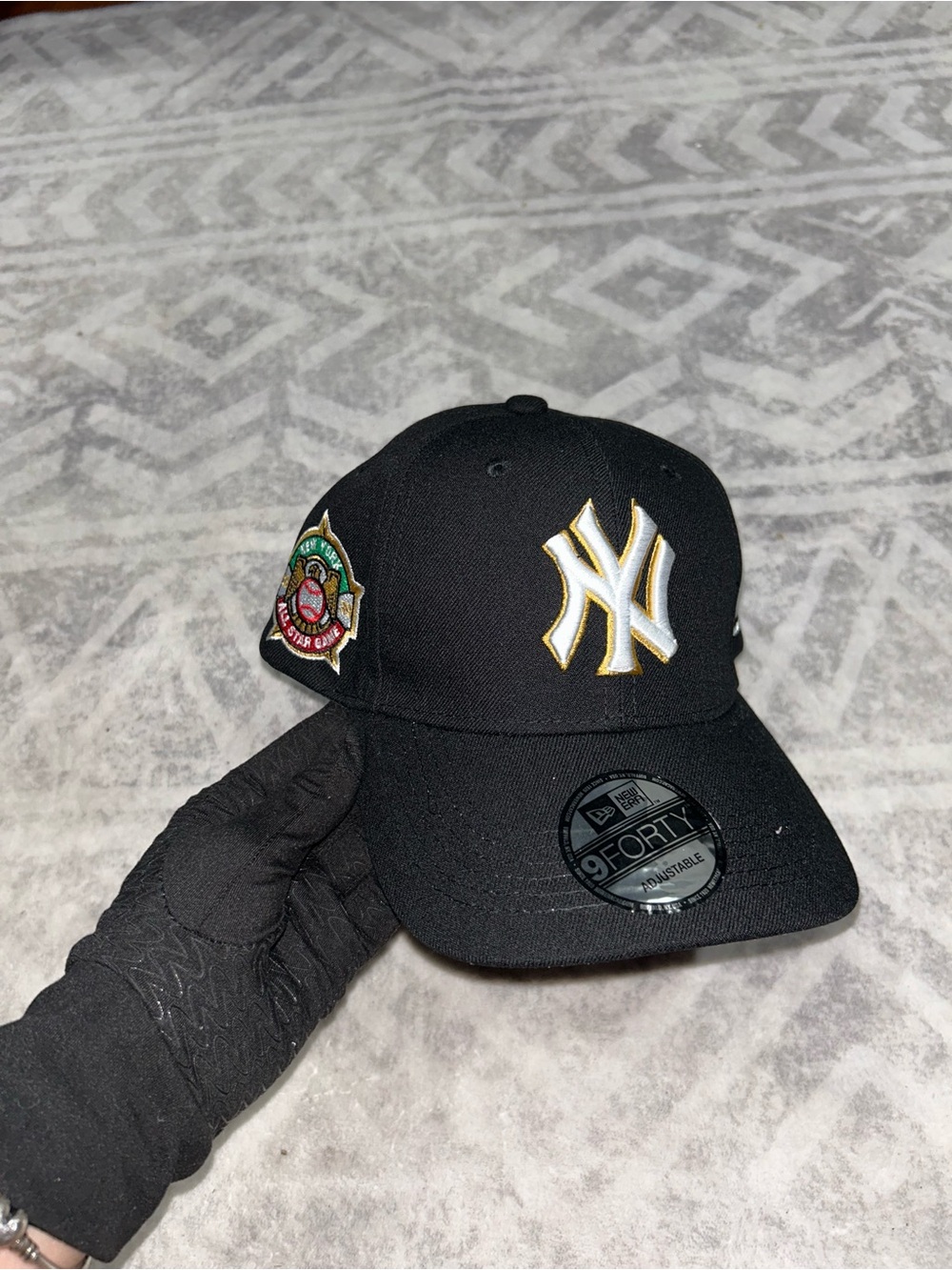 New Era Black and Gold Yankees 9FORTY Hat
